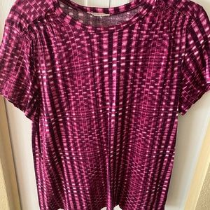 LOFT Medium Pink basket print shirt